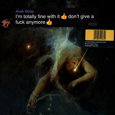 I'm Totally Fine With It Don't Give A Fuck Anymore Emoji Yellow Vinyl Edition - Arab Strap