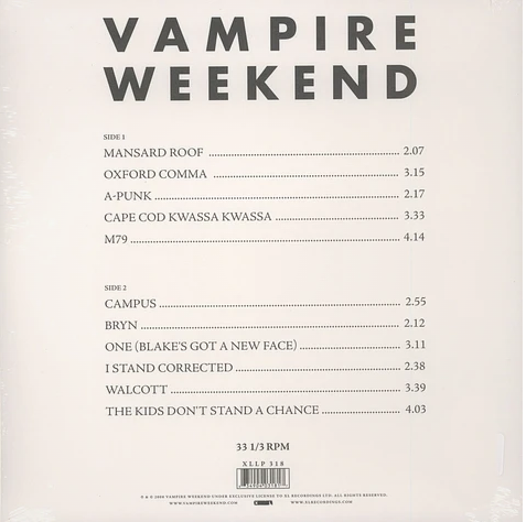 Vampire Weekend- Vampire Weekend